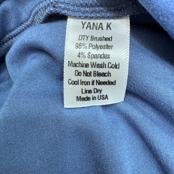 YANA K BLUE COWL NECK LONG SLEEVE OVERSIZED LOOSE FIT PONCHO TOP - Picture 9 of 11